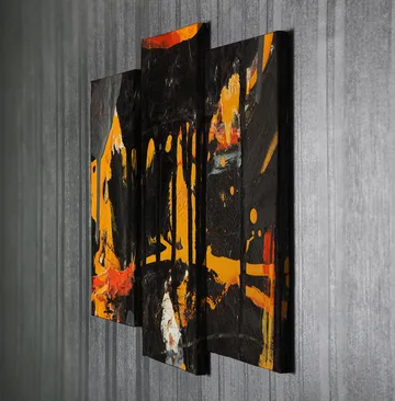 Dekorativ Canvastavla 3-Delar 45x20 cm - Flerfärgad - Inredning - Tavlor & posters - Canvastavla