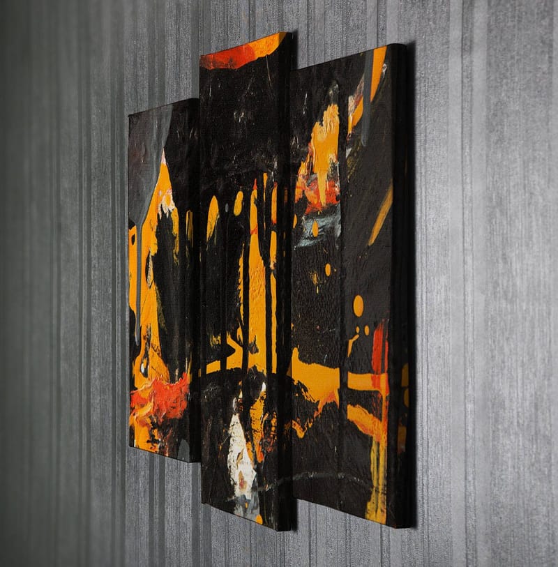 Dekorativ Canvastavla 3-Delar 45x20 cm - Flerfärgad - Inredning - Tavlor & posters - Canvastavla