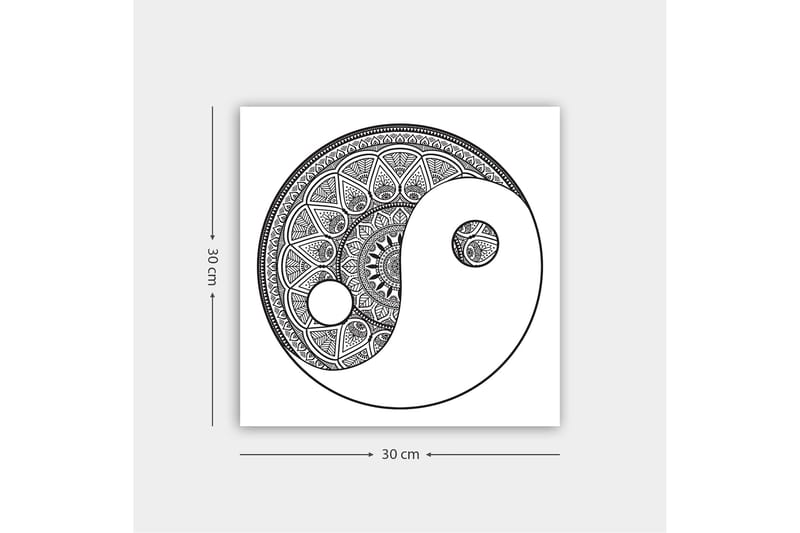 Dekorativ Canvastavla 30x30 cm - Vit|Svart - Inredning - Tavlor & posters - Canvastavla