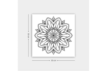 Dekorativ Canvastavla 30x30 cm - Vit|Svart - Inredning - Tavlor & posters - Canvastavla