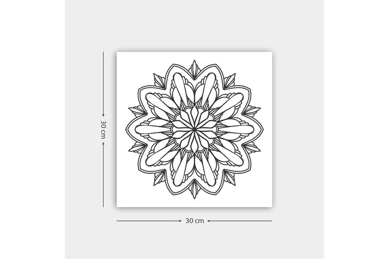 Dekorativ Canvastavla 30x30 cm - Vit|Svart - Inredning - Tavlor & posters - Canvastavla