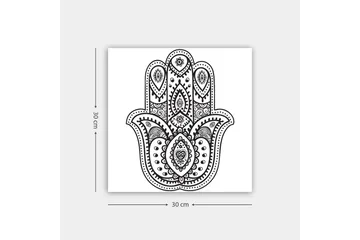 Dekorativ Canvastavla 30x30 cm - Vit|Svart - Inredning - Tavlor & posters - Canvastavla