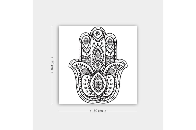 Dekorativ Canvastavla 30x30 cm - Vit|Svart - Inredning - Tavlor & posters - Canvastavla
