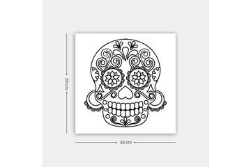 Dekorativ Canvastavla 30x30 cm - Vit|Svart - Inredning - Tavlor & posters - Canvastavla