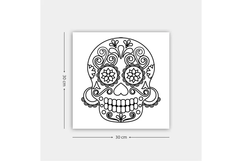 Dekorativ Canvastavla 30x30 cm - Vit|Svart - Inredning - Tavlor & posters - Canvastavla