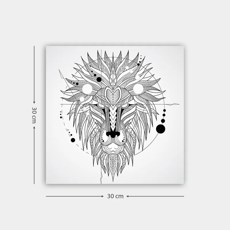 Dekorativ Canvastavla 30x30 cm - Vit|Svart - Inredning - Tavlor & posters - Canvastavla