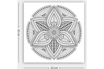 Dekorativ Canvastavla 30x30 cm - Vit|Svart - Inredning - Tavlor & posters - Canvastavla