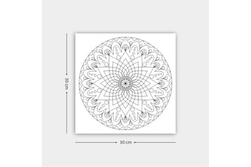 Dekorativ Canvastavla 30x30 cm - Vit|Svart - Inredning - Tavlor & posters - Canvastavla