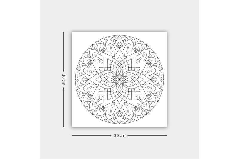 Dekorativ Canvastavla 30x30 cm - Vit|Svart - Inredning - Tavlor & posters - Canvastavla