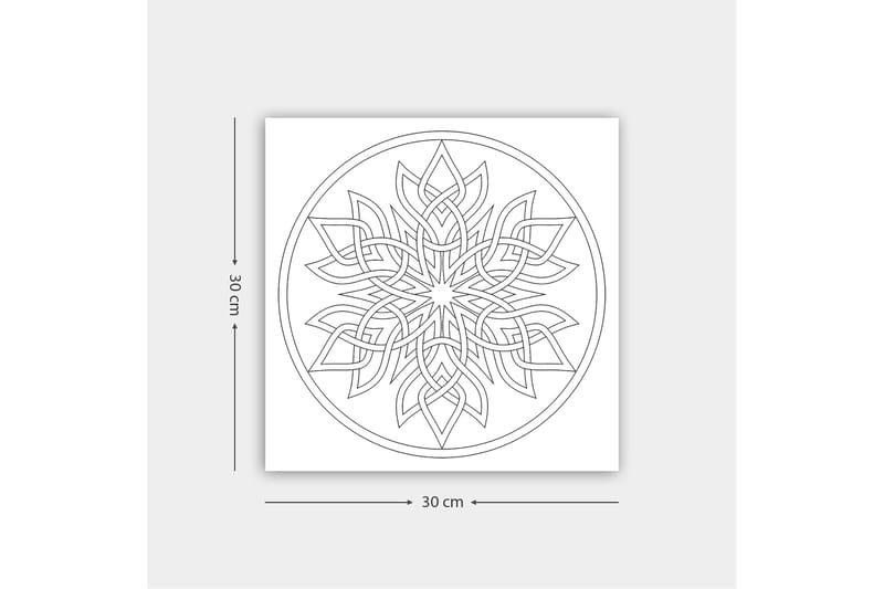 Dekorativ Canvastavla 30x30 cm - Vit|Svart - Inredning - Tavlor & posters - Canvastavla