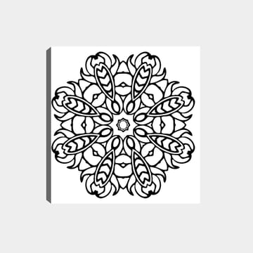 Dekorativ Canvastavla 30x30 cm - Vit|Svart - Inredning - Tavlor & posters - Canvastavla