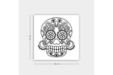 Dekorativ Canvastavla 30x30 cm - Vit|Svart - Inredning - Tavlor & posters - Canvastavla