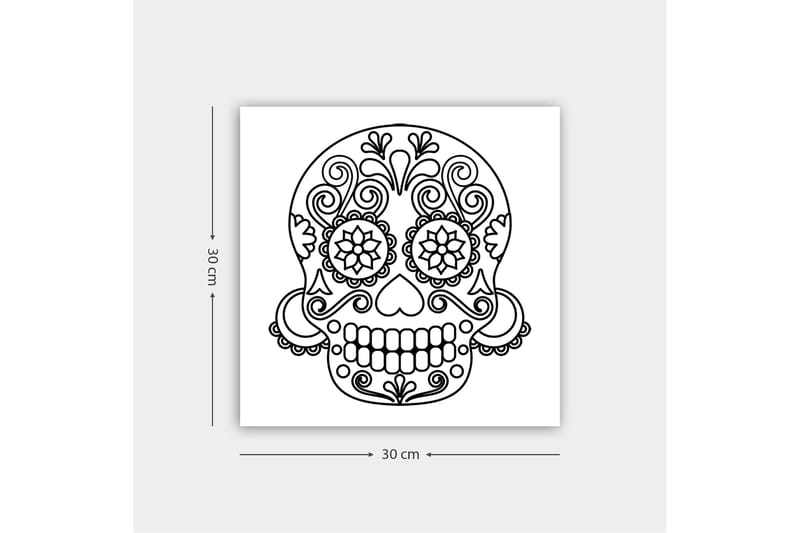 Dekorativ Canvastavla 30x30 cm - Vit|Svart - Inredning - Tavlor & posters - Canvastavla