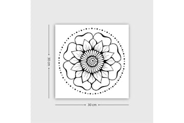 Dekorativ Canvastavla 30x30 cm - Vit|Svart - Inredning - Tavlor & posters - Canvastavla
