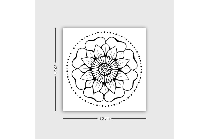 Dekorativ Canvastavla 30x30 cm - Vit|Svart - Inredning - Tavlor & posters - Canvastavla
