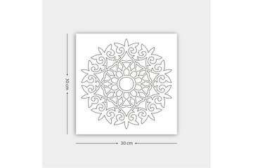 Dekorativ Canvastavla 30x30 cm - Vit|Svart - Inredning - Tavlor & posters - Canvastavla