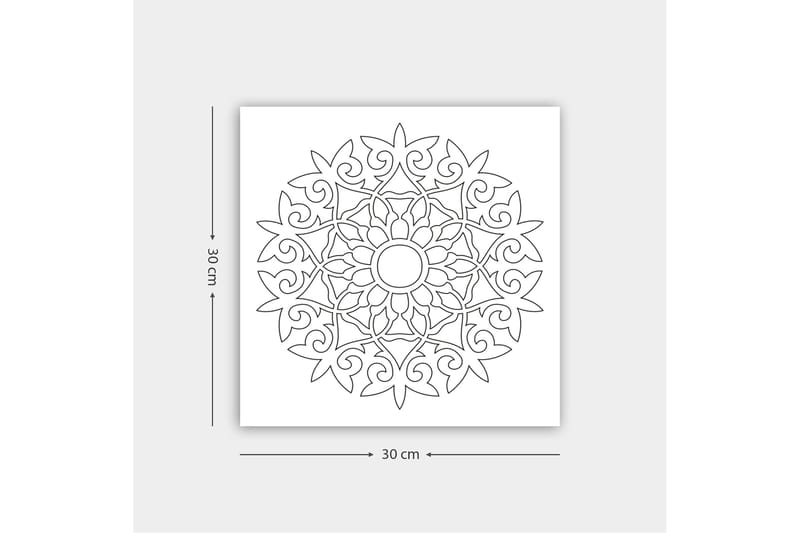 Dekorativ Canvastavla 30x30 cm - Vit|Svart - Inredning - Tavlor & posters - Canvastavla