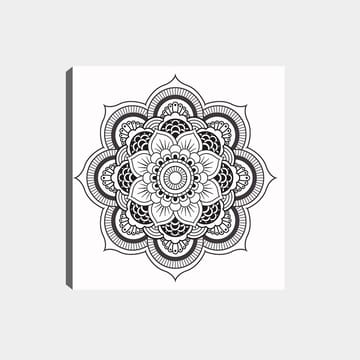 Dekorativ Canvastavla 30x30 cm - Vit|Svart - Inredning - Tavlor & posters - Canvastavla