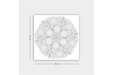 Dekorativ Canvastavla 30x30 cm - Vit|Svart - Inredning - Tavlor & posters - Canvastavla