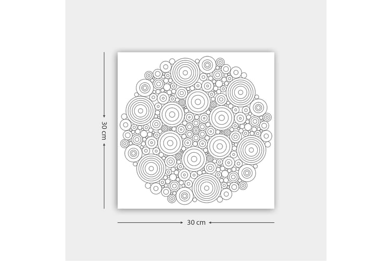 Dekorativ Canvastavla 30x30 cm - Vit|Svart - Inredning - Tavlor & posters - Canvastavla