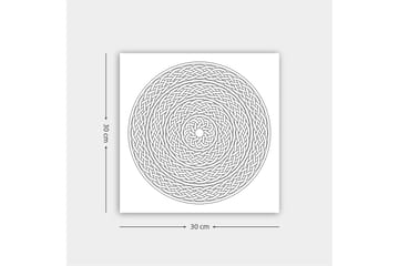 Dekorativ Canvastavla 30x30 cm - Vit|Svart - Inredning - Tavlor & posters - Canvastavla