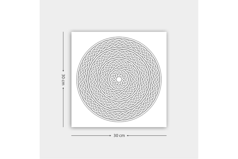Dekorativ Canvastavla 30x30 cm - Vit|Svart - Inredning - Tavlor & posters - Canvastavla