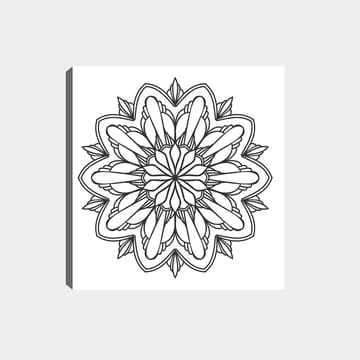 Dekorativ Canvastavla 30x30 cm - Vit|Svart - Inredning - Tavlor & posters - Canvastavla