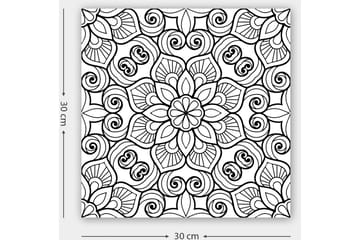 Dekorativ Canvastavla 30x30 cm - Vit|Svart - Inredning - Tavlor & posters - Canvastavla