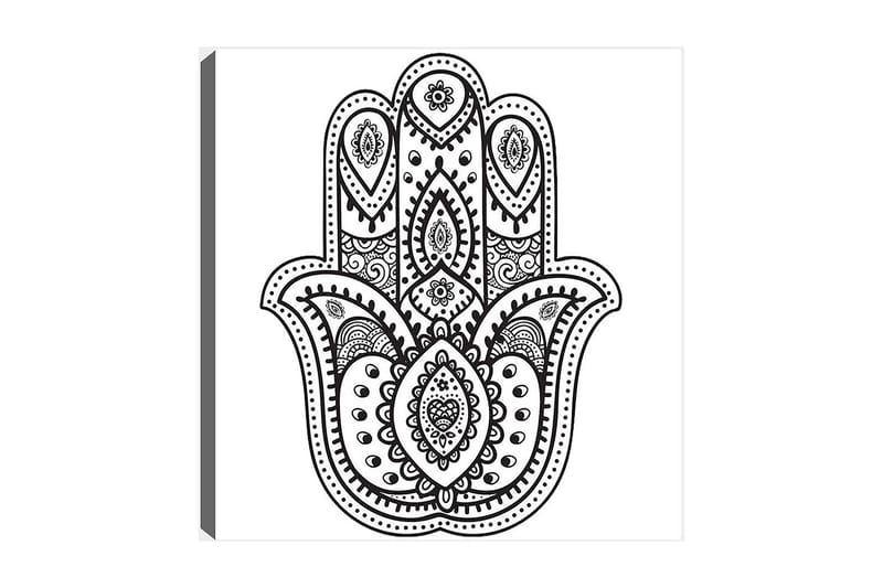 Dekorativ Canvastavla 30x30 cm - Vit|Svart - Inredning - Tavlor & posters - Canvastavla