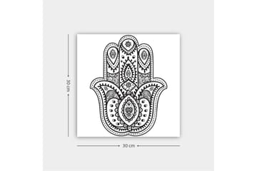 Dekorativ Canvastavla 30x30 cm - Vit|Svart - Inredning - Tavlor & posters - Canvastavla