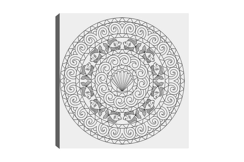 Dekorativ Canvastavla 30x30 cm - Vit|Svart - Inredning - Tavlor & posters - Canvastavla
