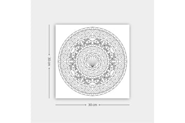 Dekorativ Canvastavla 30x30 cm - Vit|Svart - Inredning - Tavlor & posters - Canvastavla