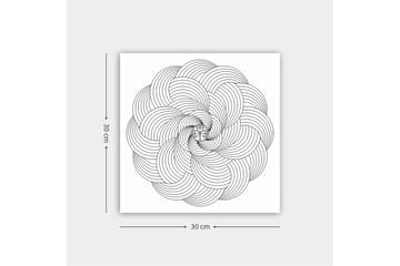Dekorativ Canvastavla 30x30 cm - Vit|Svart - Inredning - Tavlor & posters - Canvastavla