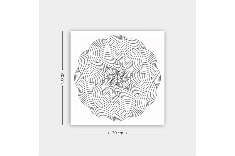Dekorativ Canvastavla 30x30 cm - Vit|Svart - Inredning - Tavlor & posters - Canvastavla