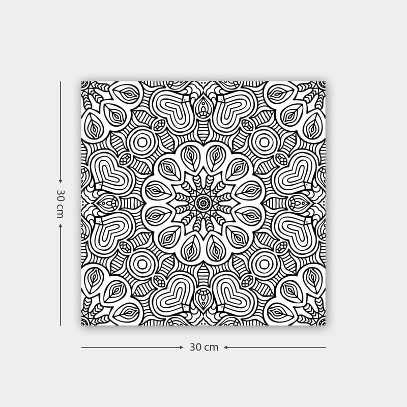 Dekorativ Canvastavla 30x30 cm - Vit|Svart - Inredning - Tavlor & posters - Canvastavla