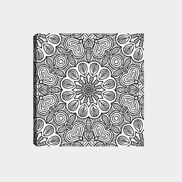 Dekorativ Canvastavla 30x30 cm - Vit|Svart - Inredning - Tavlor & posters - Canvastavla