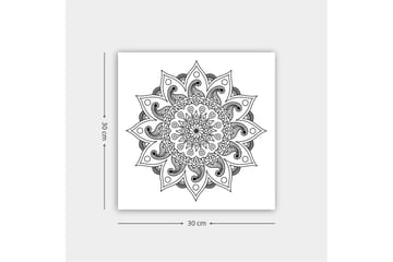 Dekorativ Canvastavla 30x30 cm - Vit|Svart - Inredning - Tavlor & posters - Canvastavla