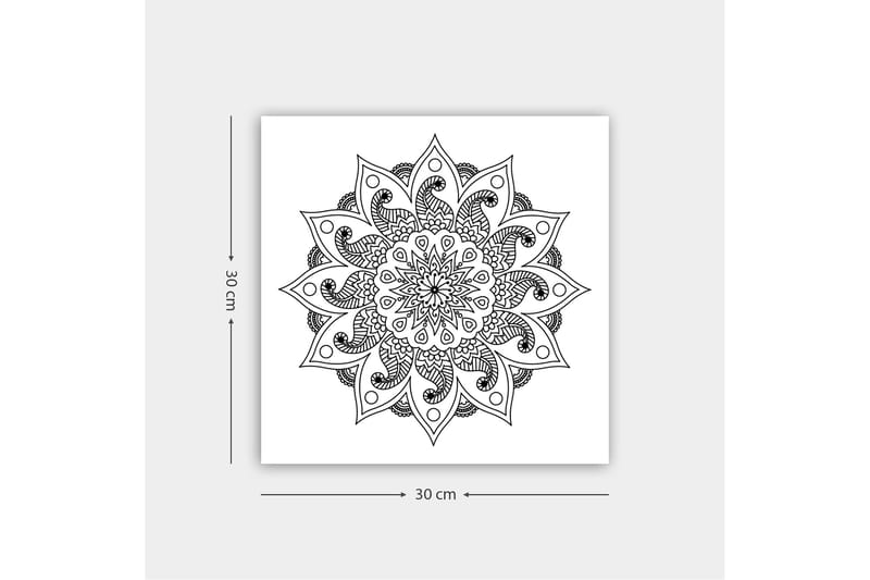 Dekorativ Canvastavla 30x30 cm - Vit|Svart - Inredning - Tavlor & posters - Canvastavla
