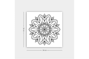 Dekorativ Canvastavla 30x30 cm - Vit|Svart - Inredning - Tavlor & posters - Canvastavla