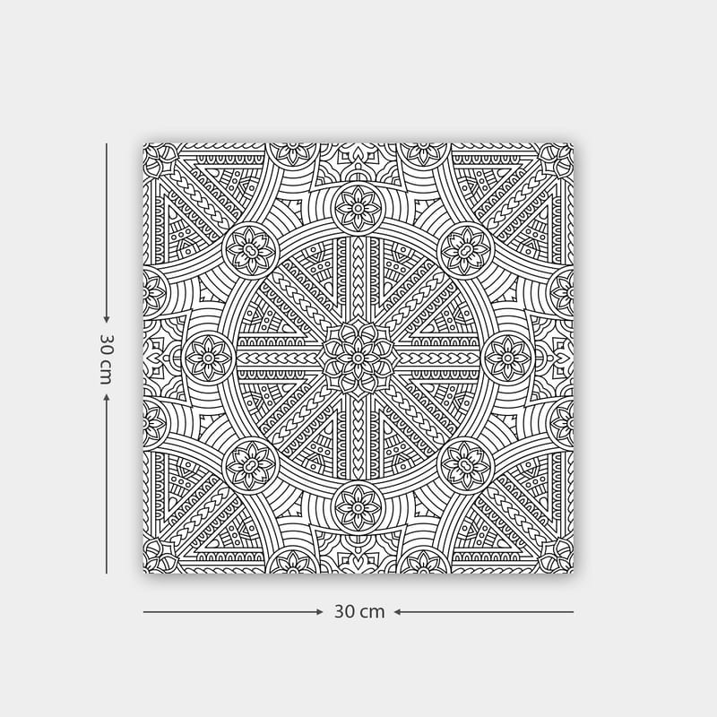 Dekorativ Canvastavla 30x30 cm - Vit|Svart - Inredning - Tavlor & posters - Canvastavla