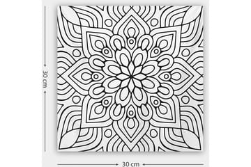 Dekorativ Canvastavla 30x30 cm - Vit|Svart - Inredning - Tavlor & posters - Canvastavla