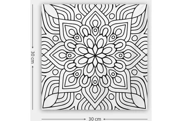 Dekorativ Canvastavla 30x30 cm - Vit|Svart - Inredning - Tavlor & posters - Canvastavla