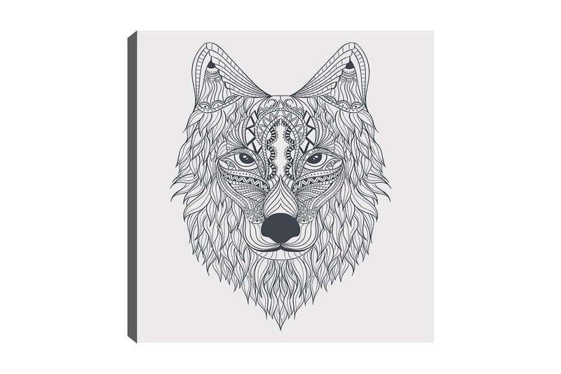 Dekorativ Canvastavla 30x30 cm, Vit|Svart