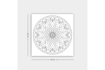 Dekorativ Canvastavla 30x30 cm - Vit|Svart - Inredning - Tavlor & posters - Canvastavla