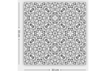 Dekorativ Canvastavla 30x30 cm - Vit|Svart - Inredning - Tavlor & posters - Canvastavla