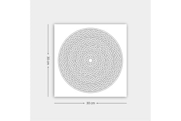 Dekorativ Canvastavla 30x30 cm - Vit|Svart - Inredning - Tavlor & posters - Canvastavla