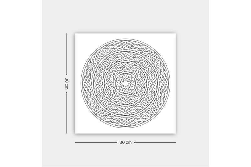 Dekorativ Canvastavla 30x30 cm - Vit|Svart - Inredning - Tavlor & posters - Canvastavla