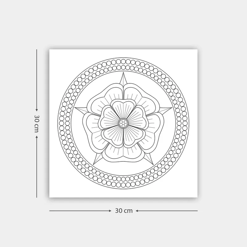 Dekorativ Canvastavla 30x30 cm, Vit|Svart