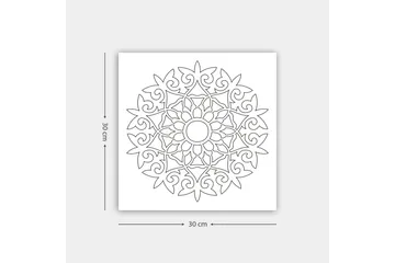 Dekorativ Canvastavla 30x30 cm - Vit|Svart - Inredning - Tavlor & posters - Canvastavla