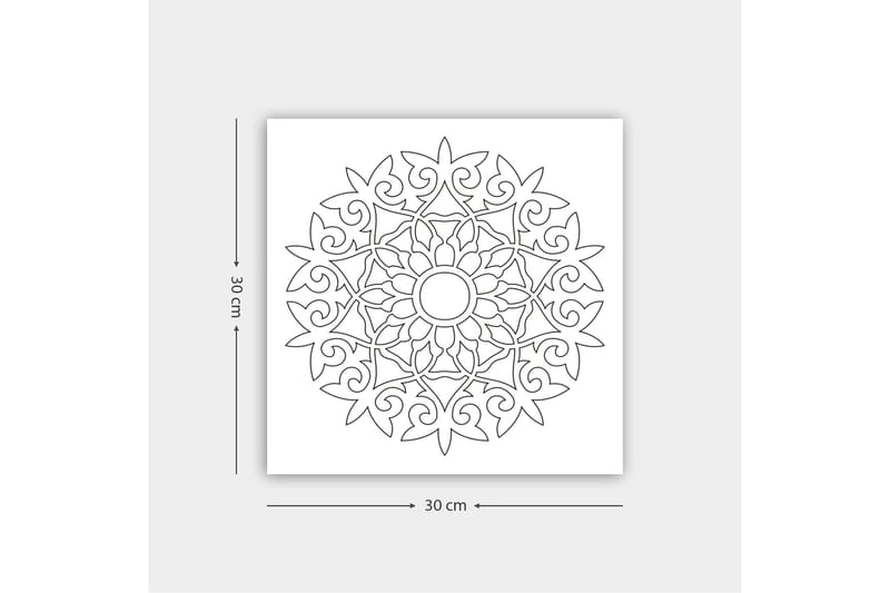 Dekorativ Canvastavla 30x30 cm - Vit|Svart - Inredning - Tavlor & posters - Canvastavla